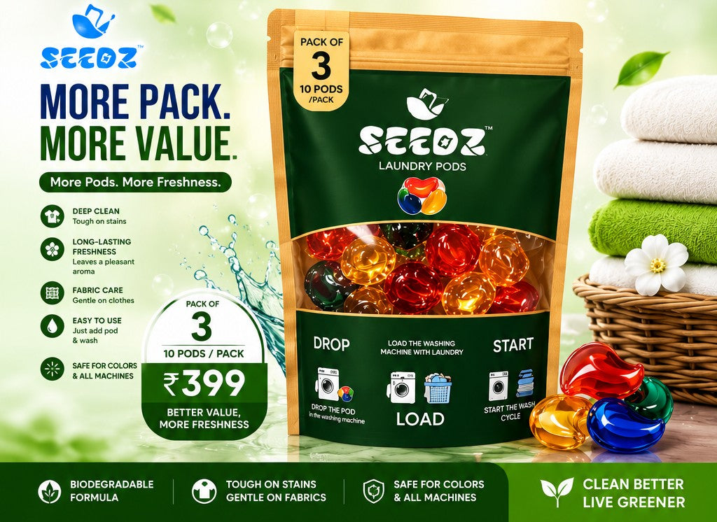 Seedz Laundry Pods — Pack of 3 (10 pods)