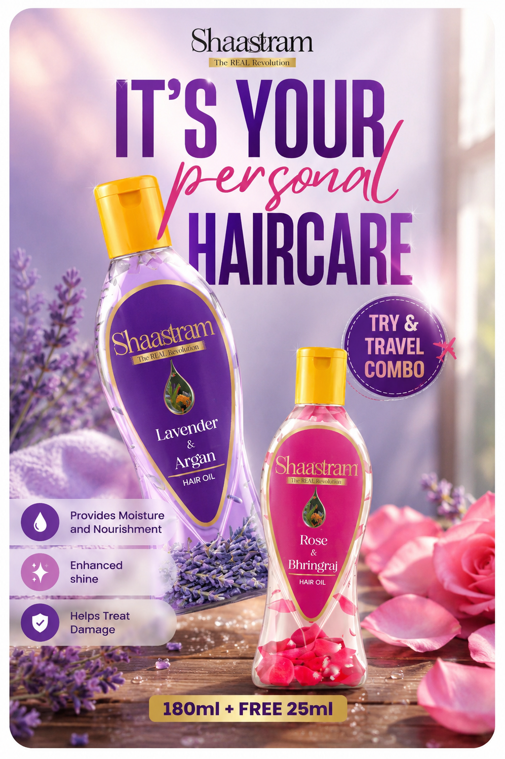 Shaastram Try & Travel Combo (180ml + Free 25ml)